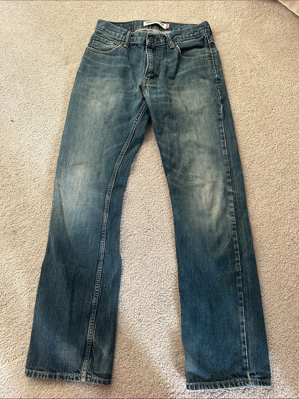 Levi's Men's Straight-Leg Jeans in Faded Blue Denim